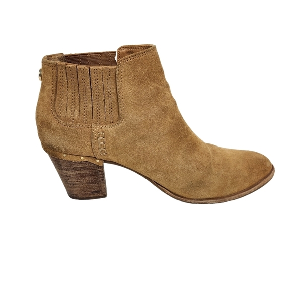 Steve Madden Camel Suede Leather Ankle Boots Women's Size 9 - Picture 5 of 11